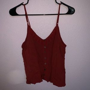 Forever 21 Dark Orange Cropped Tank: SIZE MEDIUM